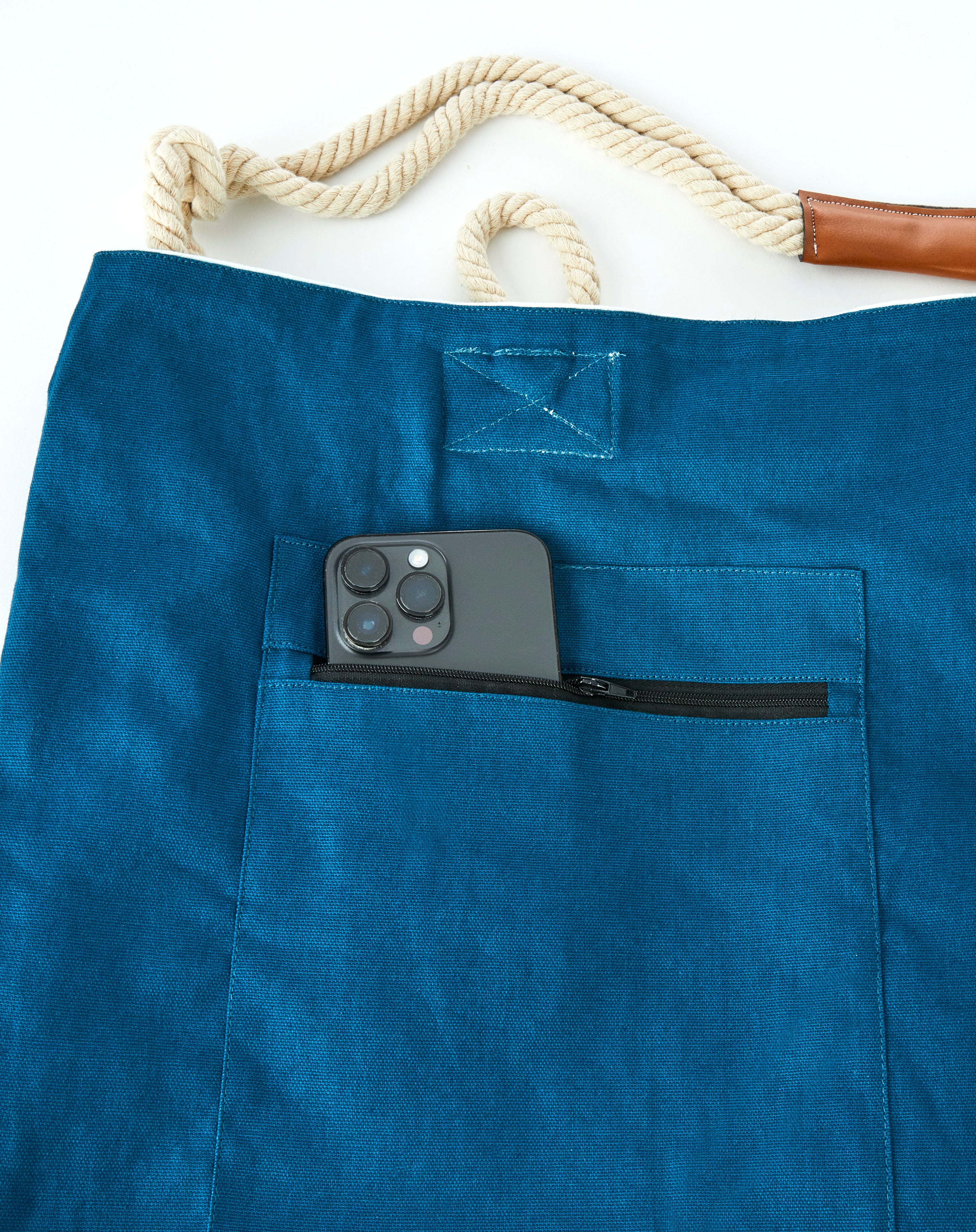 Vacation Tote - Teal Canvas Tote Bag