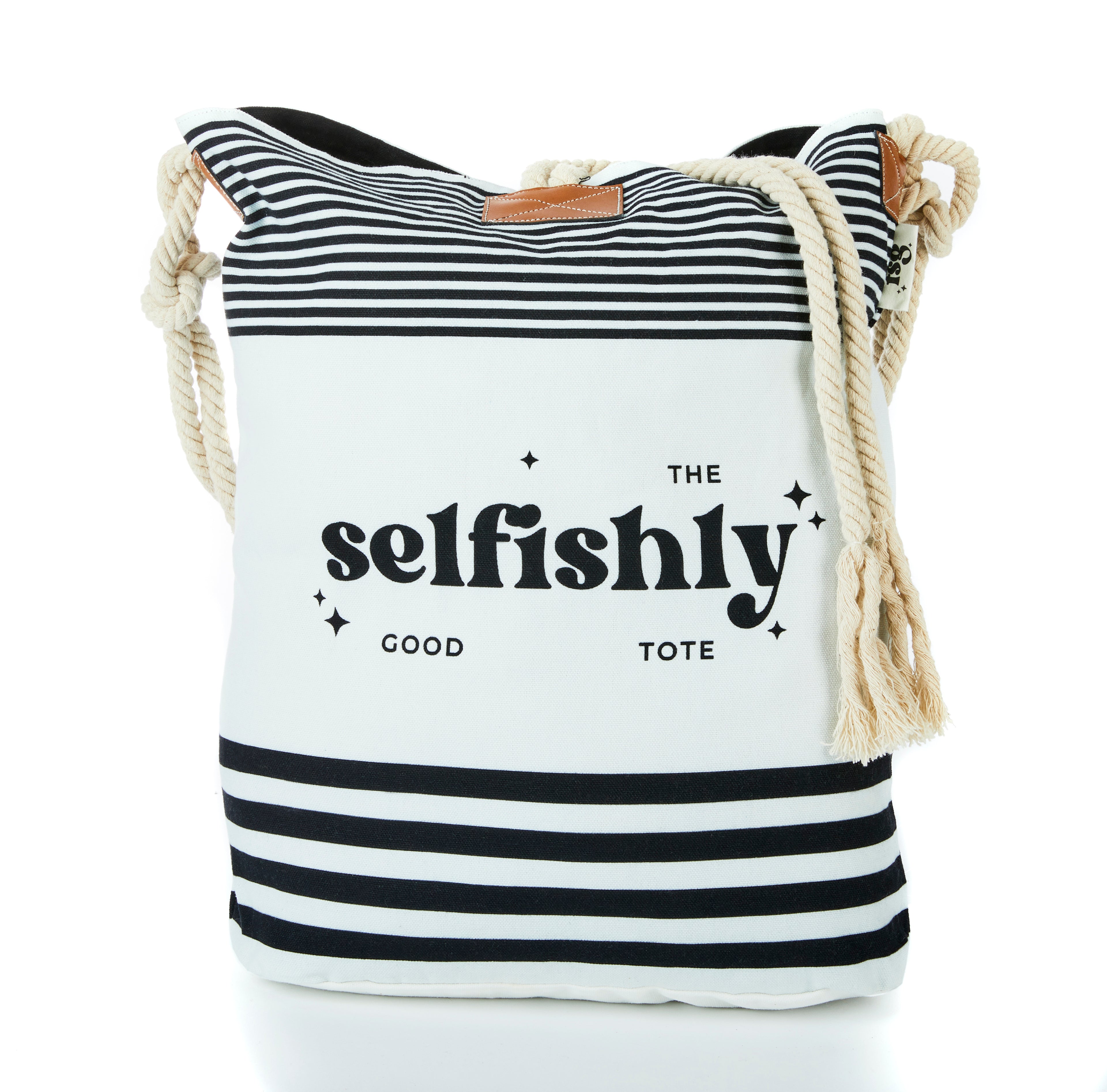 Vacation Tote - Black Canvas Tote Bag