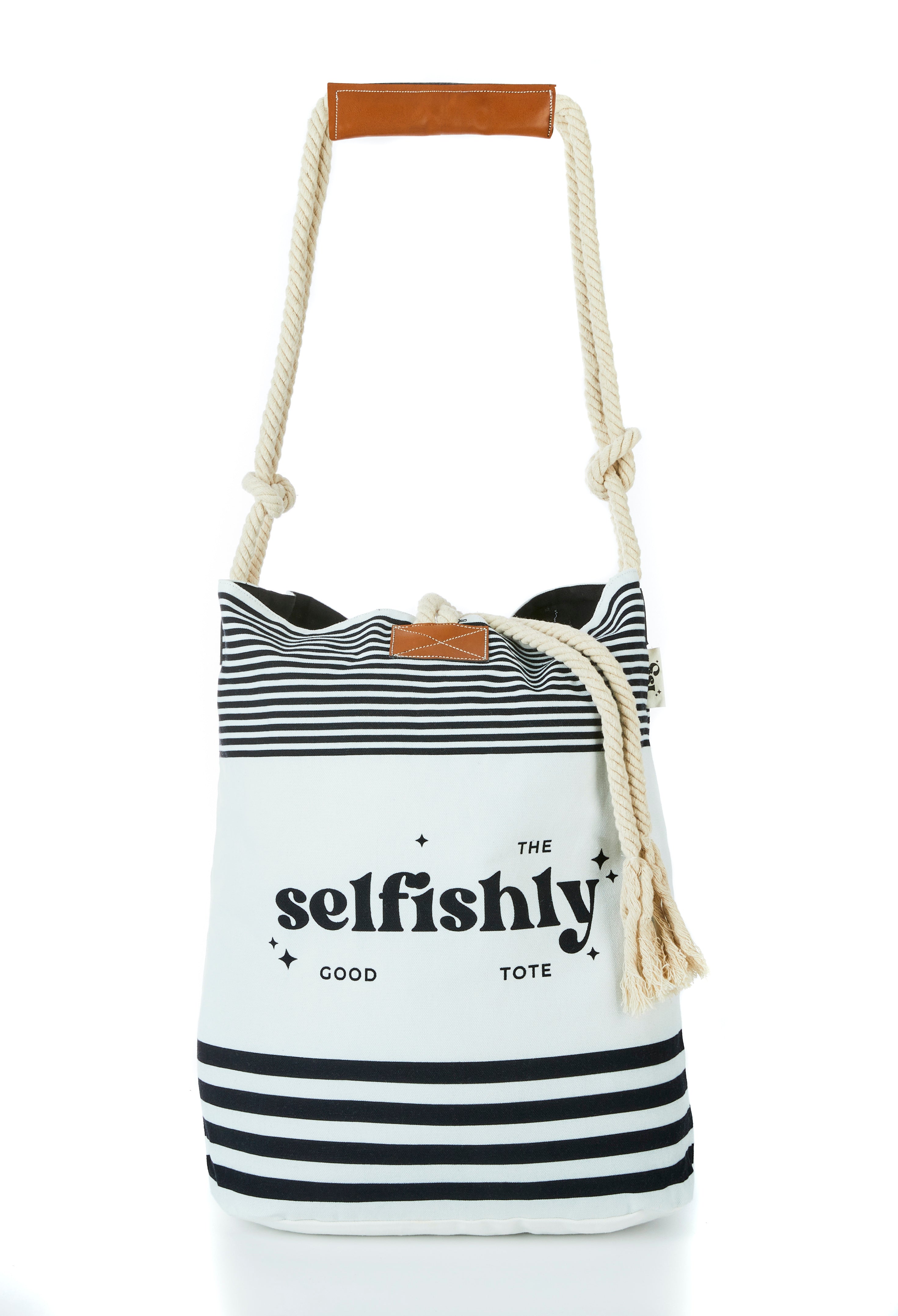 Vacation Tote - Black Canvas Tote Bag