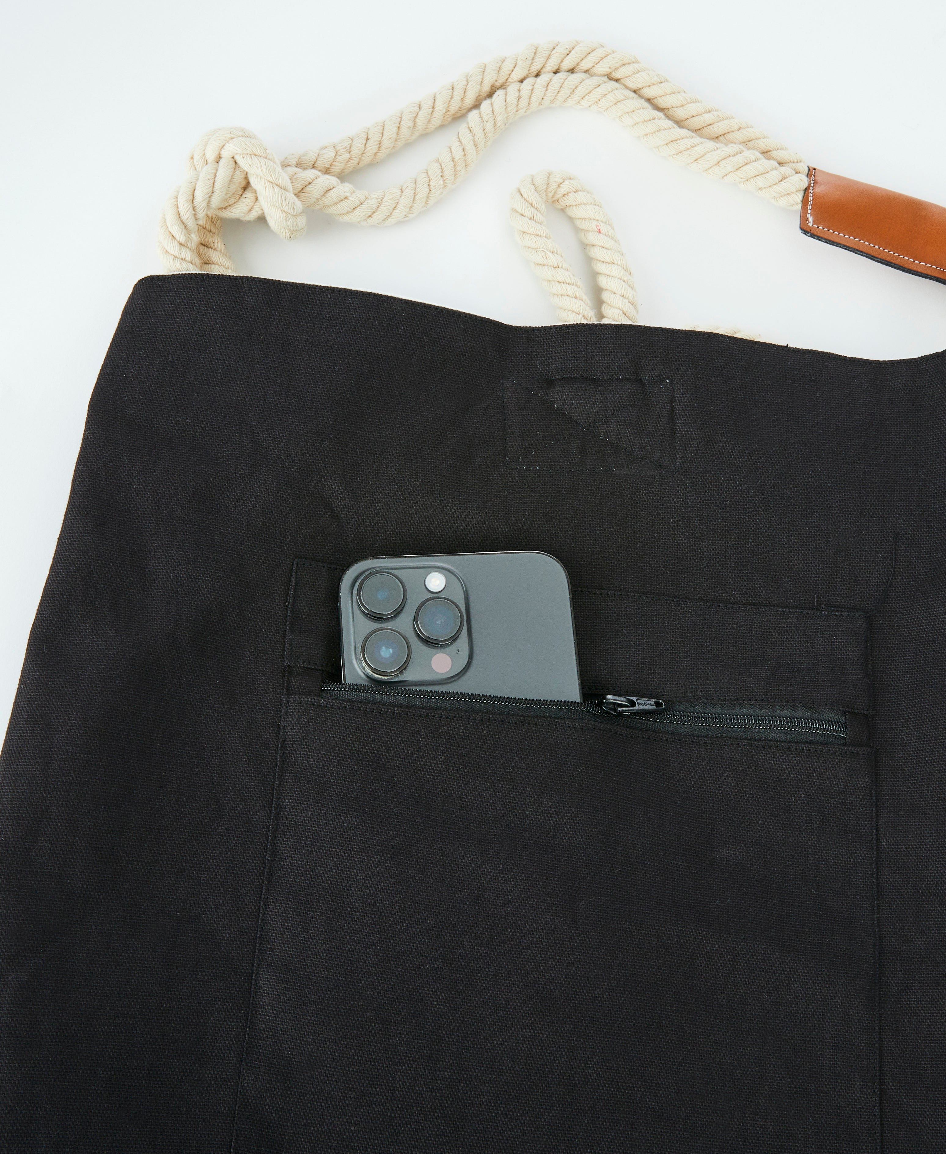 Vacation Tote - Black Canvas Tote Bag