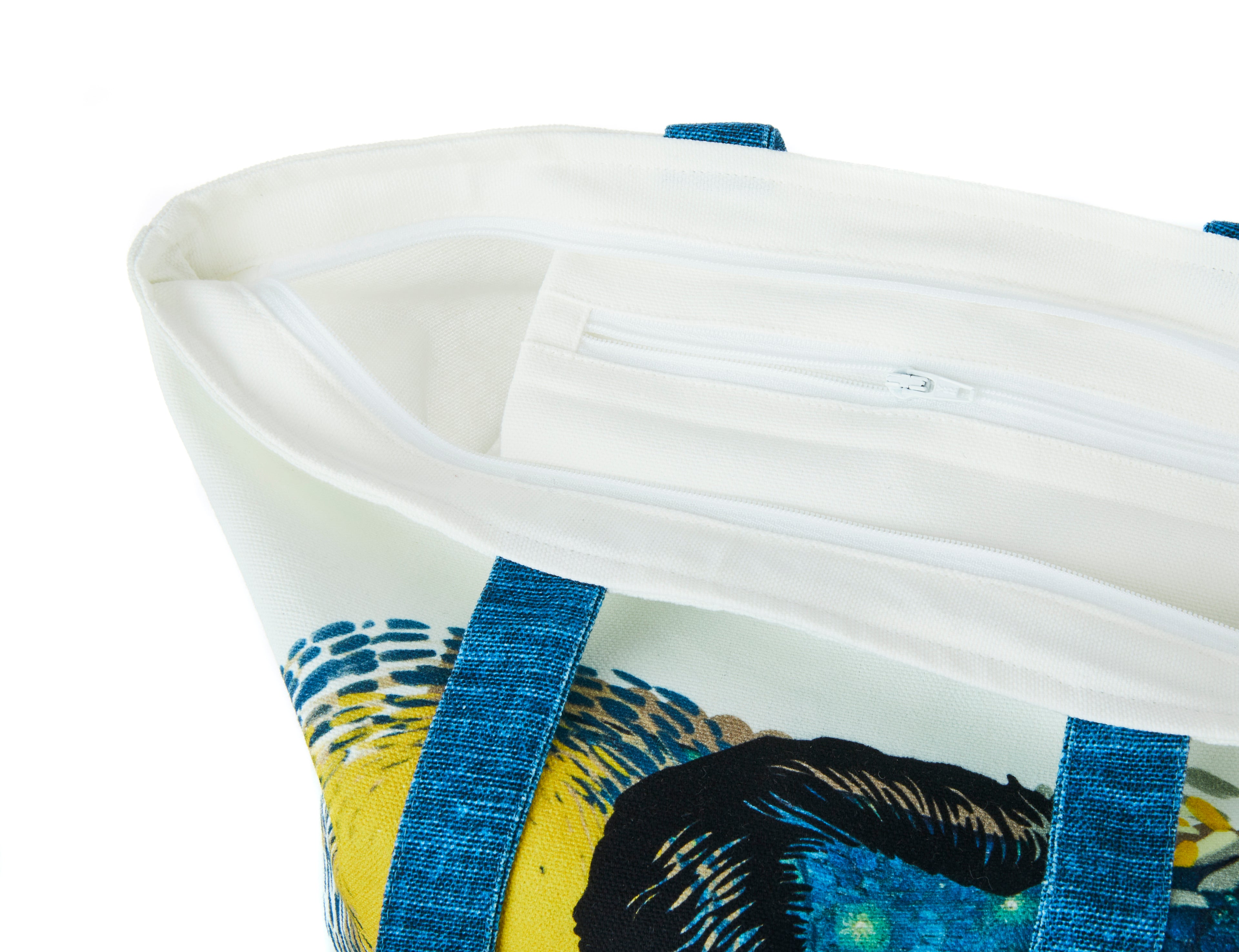 Blooming Nightfall Canvas Tote