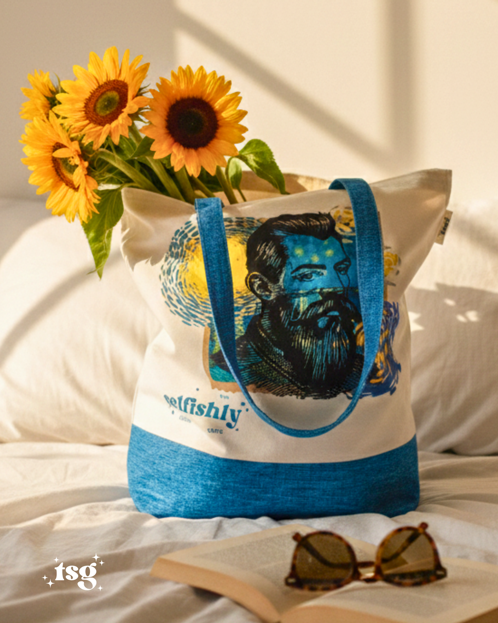 Blooming Nightfall Canvas Tote